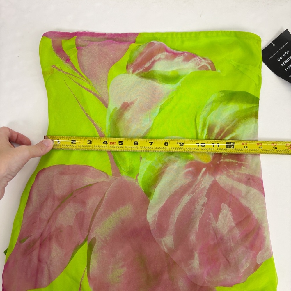 Retrofete Marisol Strapless Dress in Lime Anthurium Size S - Picture 11 of 13